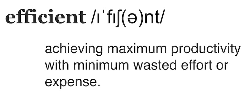 Efficient definition